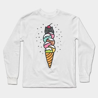 cat ice cream Long Sleeve T-Shirt